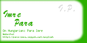 imre para business card